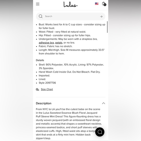 Lulus Sweetest Essence Blush Floral Jacquard Puff Sleeve Mini Cocktail Dress - Picture 8 of 8